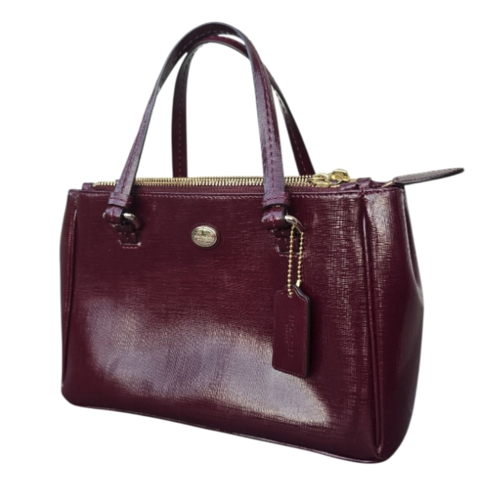 COACH F32829 Peyton Leather Mini Carryall Satchel